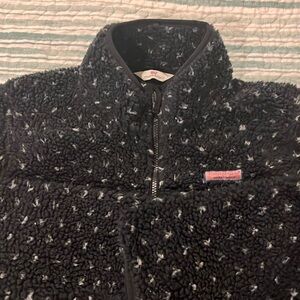 vineyard vines⭐️euc-fleece Sherpa popover - medium 💚
